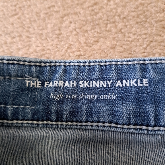 Adriano Goldschmied Jeans Womens 28 Blue Denim The Farrah Skinny Ankle High Rise - Picture 5 of 13